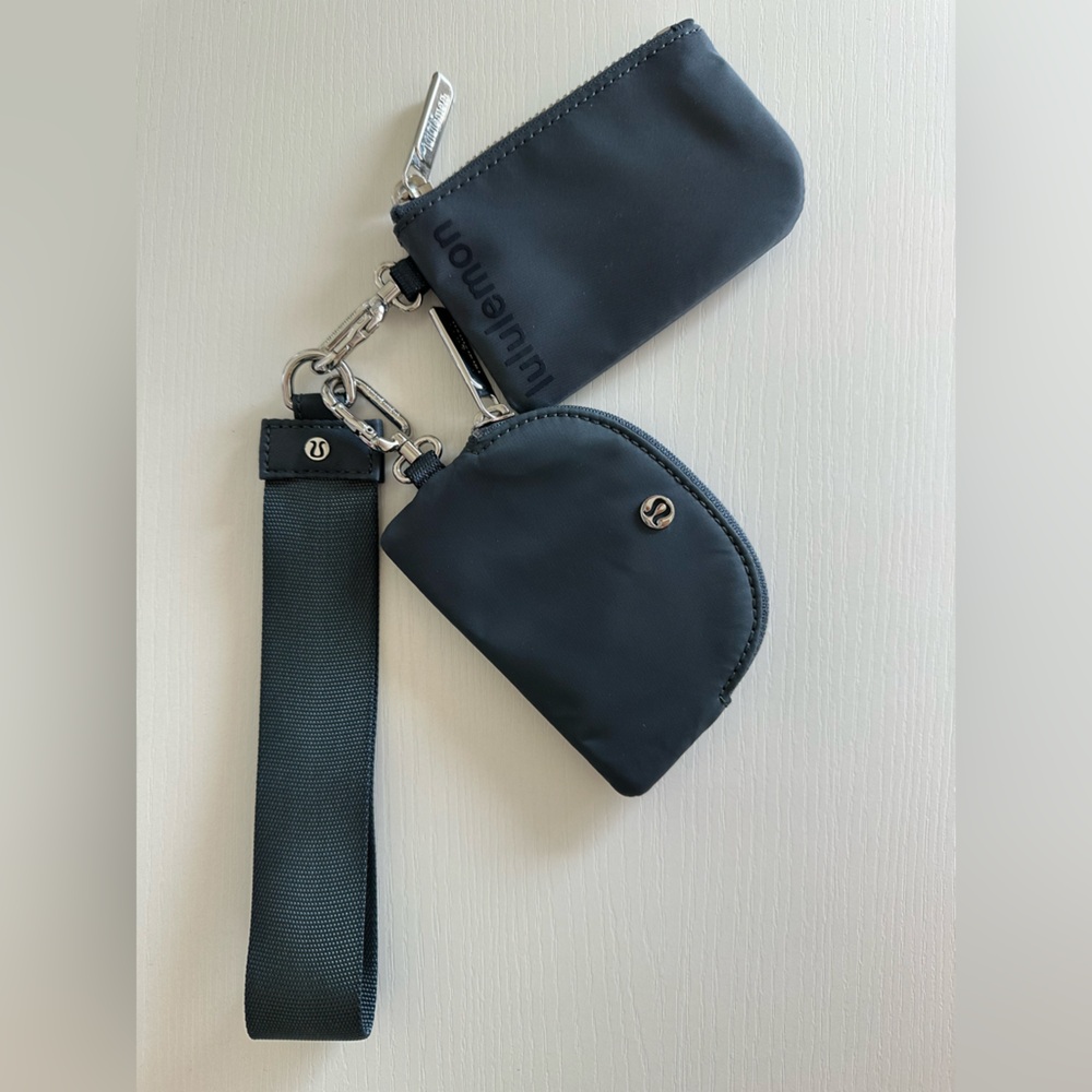 Lululemon Grey Dual Pouch Wristlet